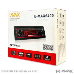 پخش پنل جدا آواکس مدل E-MAX6400 بلوتوثی