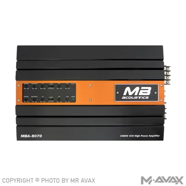 آمپلی فایر 4 کانال ام بی آکوستیک مدل MBA-8070