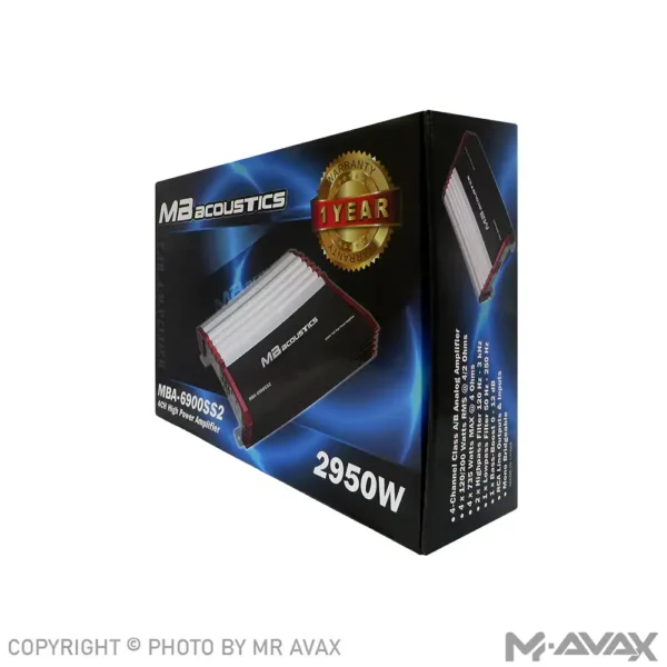 آمپلی فایر 4 کانال ام بی آکوستیک مدل MBA-6900SS2