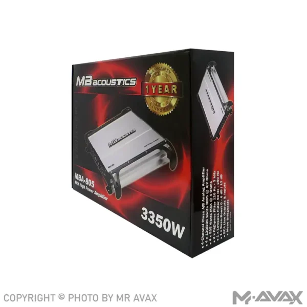 آمپلی فایر 4 کانال ام بی آکوستیک مدل MBA-805
