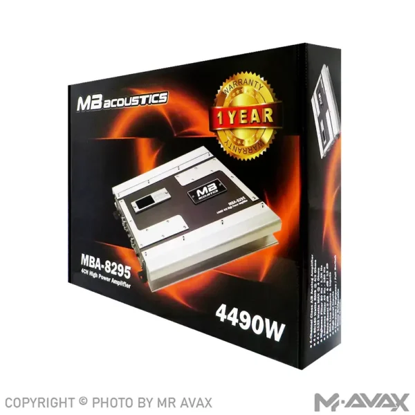 آمپلی فایر 4 کانال ام بی آکوستیک مدل MBA-8295 - Image 4