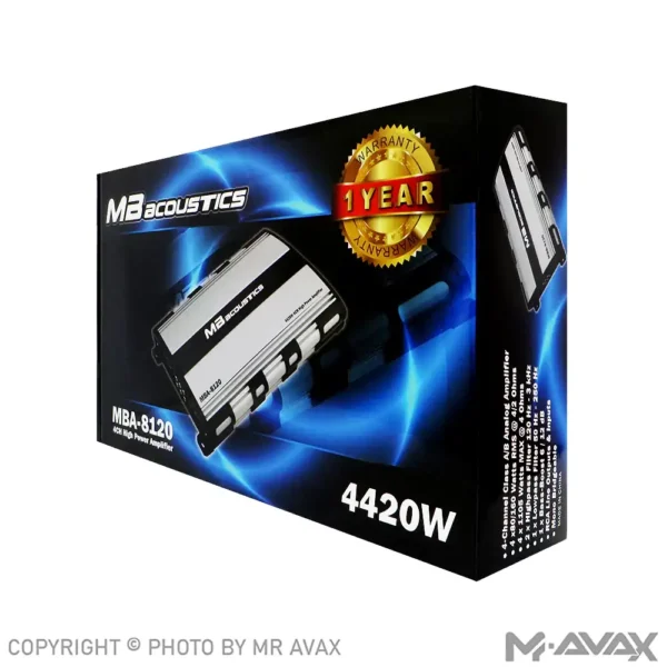 آمپلی فایر 4 کانال ام بی آکوستیک مدل MBA-8120