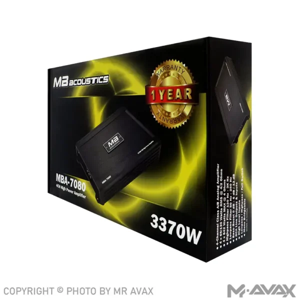 آمپلی فایر 4 کانال ام بی آکوستیک مدل MBA-7080