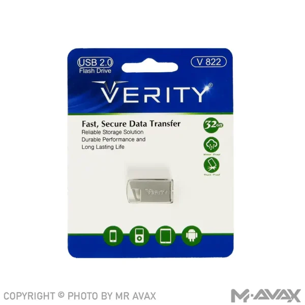 فلش مموری وریتی مدل V822 حافظه 32 گیگابایت USB 2.0
