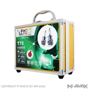 هدلایت لنزو مدل T70 با پایه 6000K, H1 (دو عددی)
