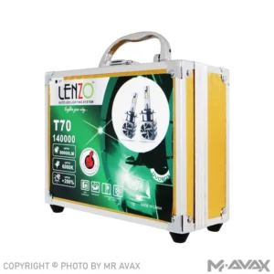 هدلایت لنزو مدل T70 با پایه 6000K, H7 (دو عددی)