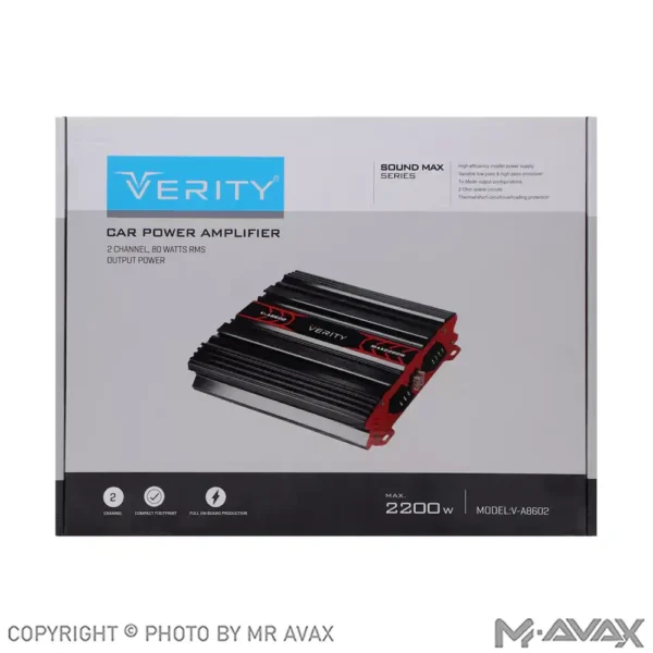 آمپلی فایر 2 کانال وریتی مدل V-A8602